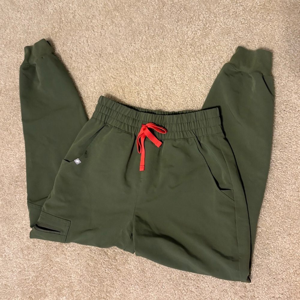 Figs Olive Green Scrub Joggers